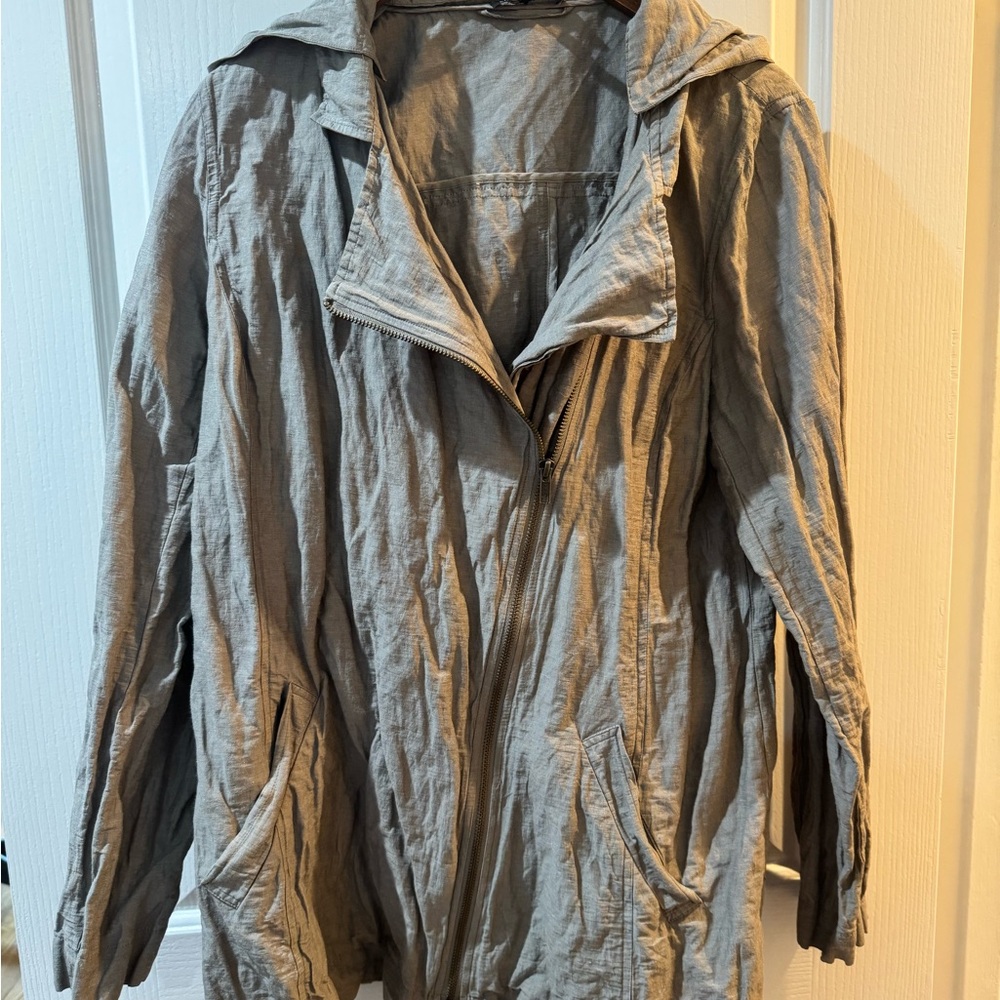 Eileen Fisher Crinkled Taupe Jacket